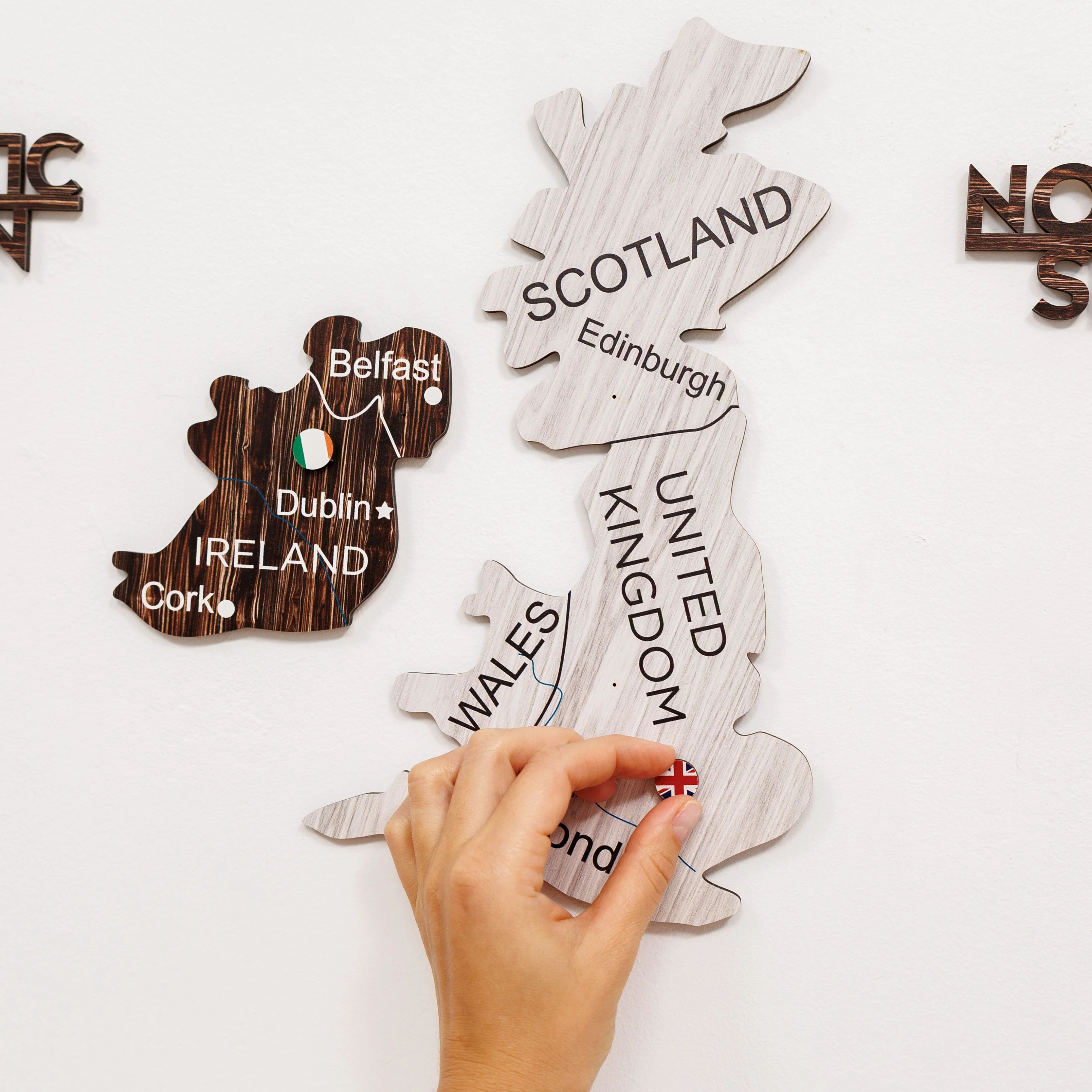 3D Europe Wooden Map Cappuccino - Image 9