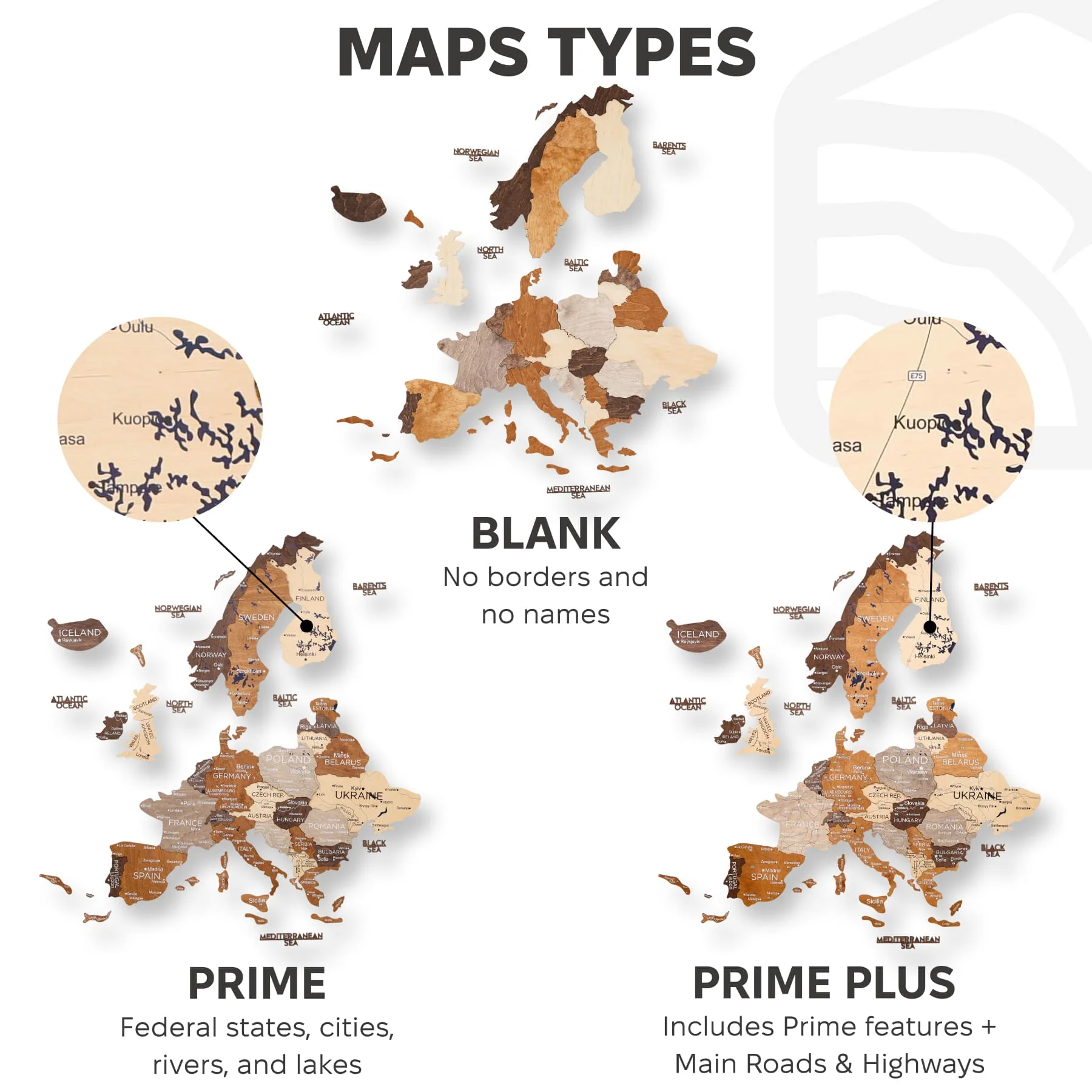 3D Europe Wooden Map Multicolor - Image 14