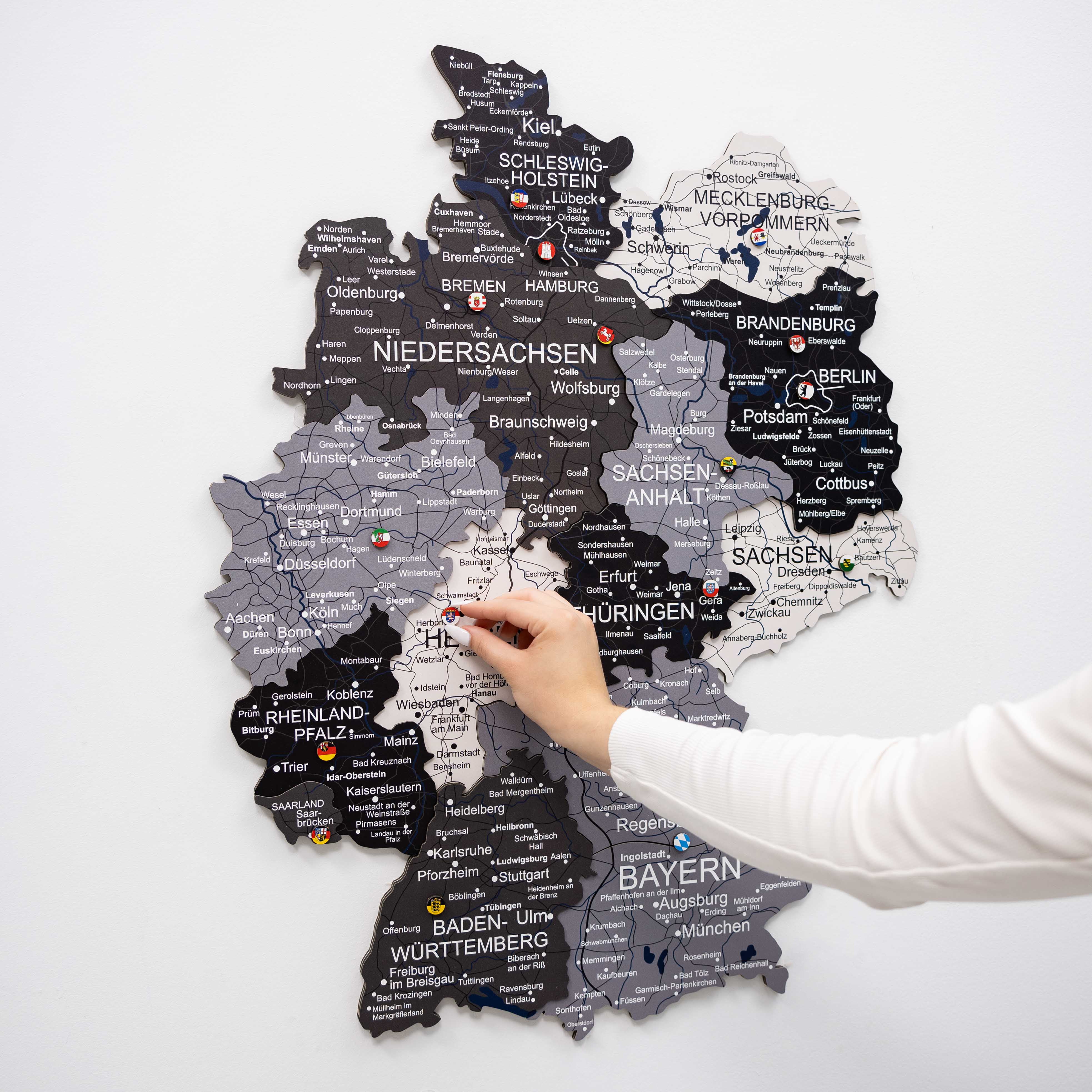 3D Germany Wooden Map Nordik - Image 4