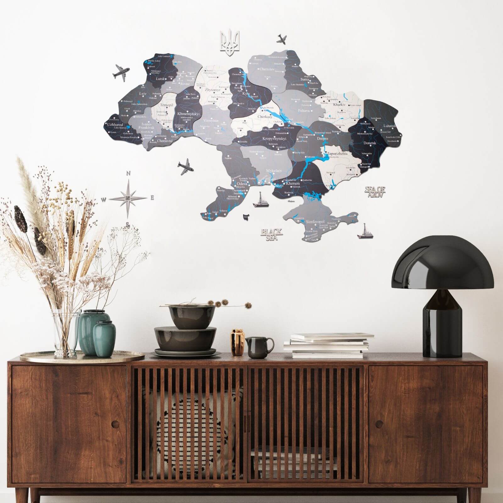 Wooden Map of Ukraine Multicolor - Image 13