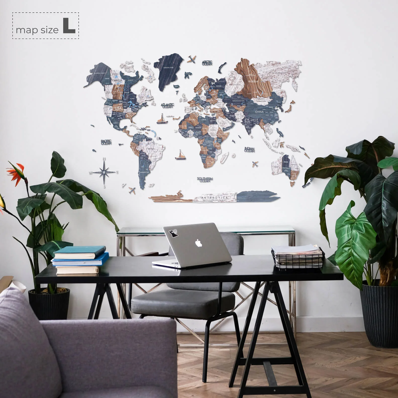 3D Wooden World Map Mystery - Image 9