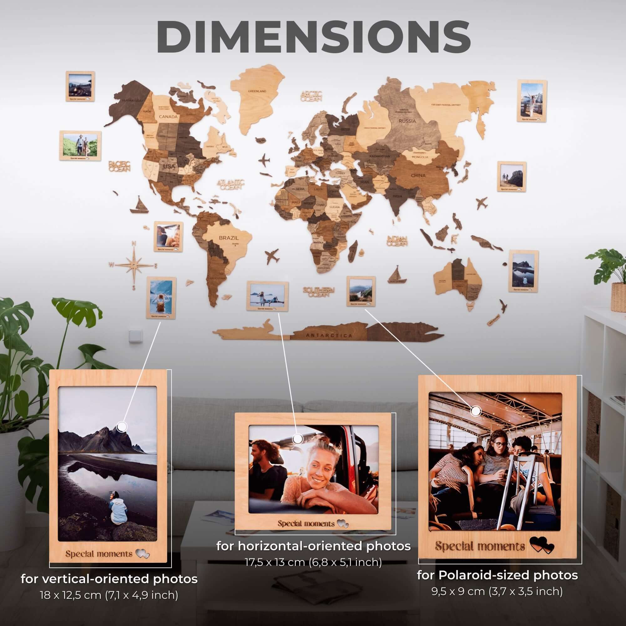 Set of 3 Wooden Photo Frames - Image 4