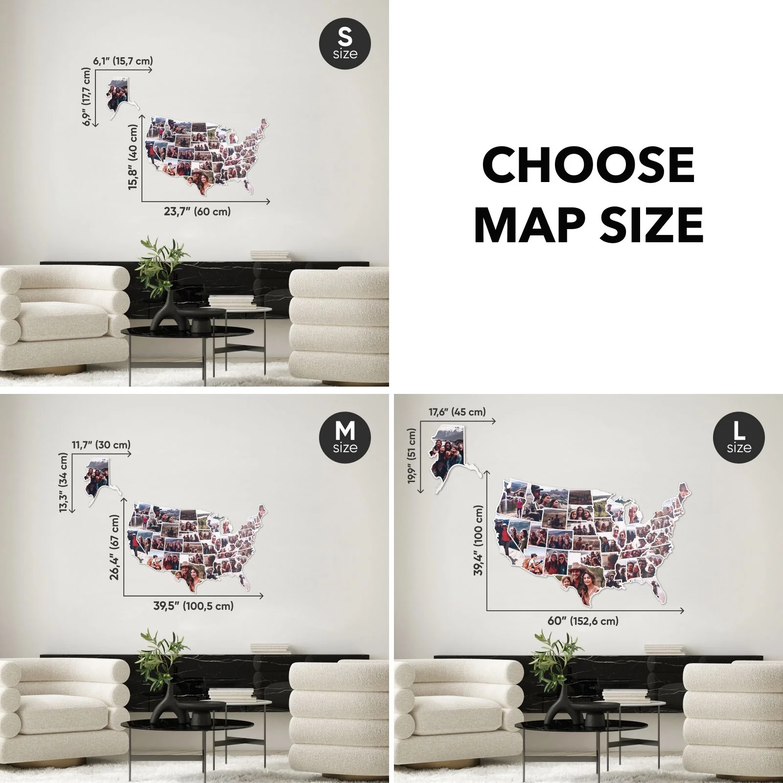 USA Photo Map Pastel - Image 4