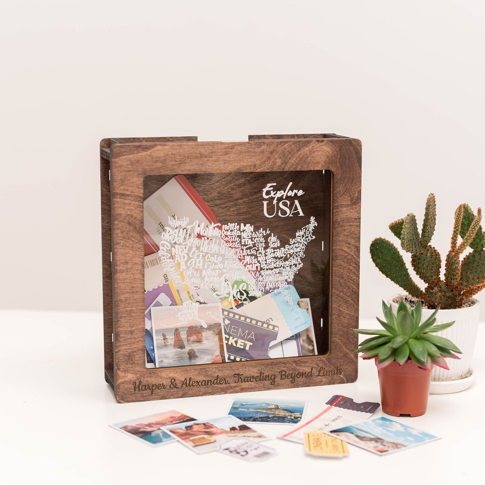 USA Travel Box Dark Walnut - Image 7