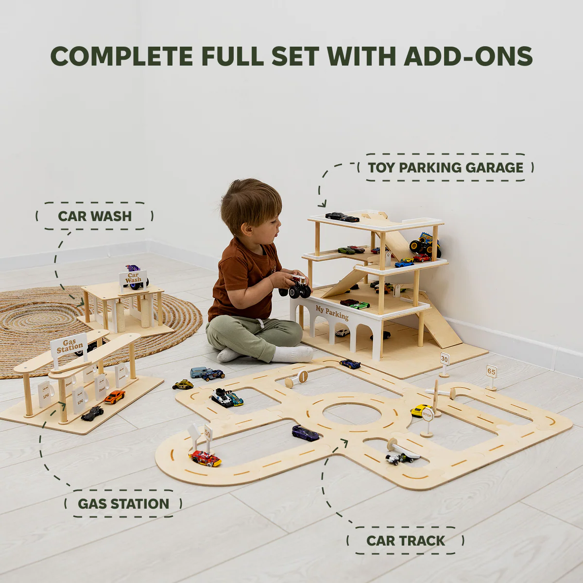 Wooden Gas Station Toy - Image 10